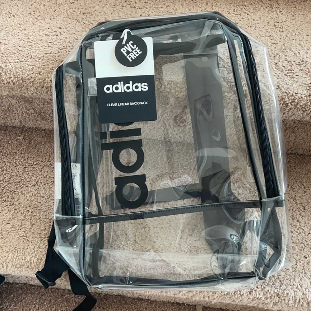 Brand new adidas clear backpack